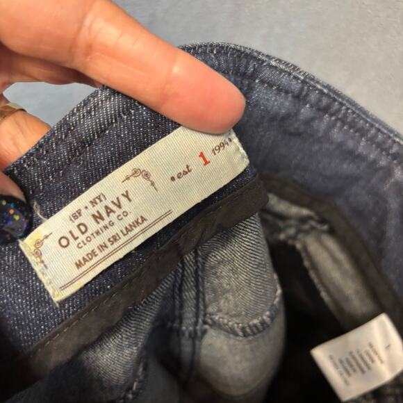 Old Navy Wide Leg Jeans Dark Wash Extra High Rise Stretch 70 Retro Y2K Boho Chic - Picture 4 of 14